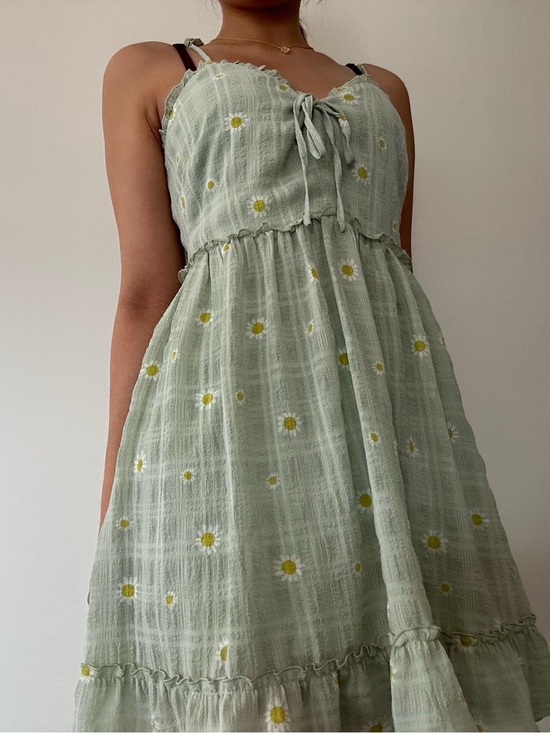 Forever 21 Dresses & Skirts - Light Sage Floral Ruffle Sundress